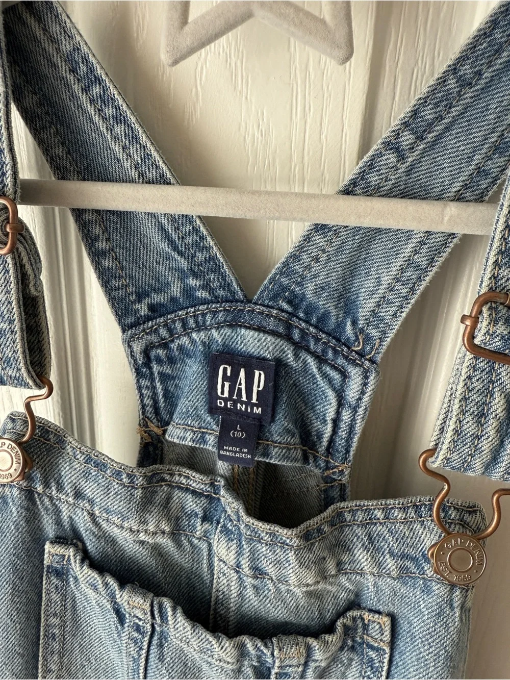 GAP Light Blue Denim Overalls Kids One Piece